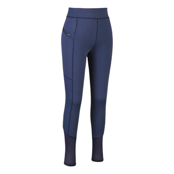 Women's Silicone Tights Horse Riding Gel Grip Pull On Leggings with Pocket - Image 3